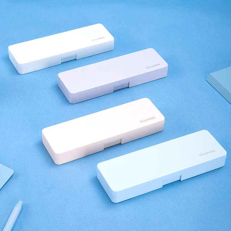 

Deli 1PCS Student Cartoon Simple Small Fresh Pencil Case Children Multi-Function Stationery Pen Box Learning