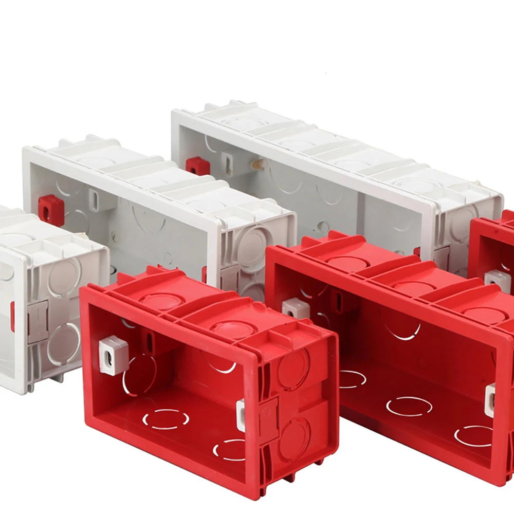 Монтажная коробка для настенного выключателя и розетки 186*86 мм 144*86 107*86