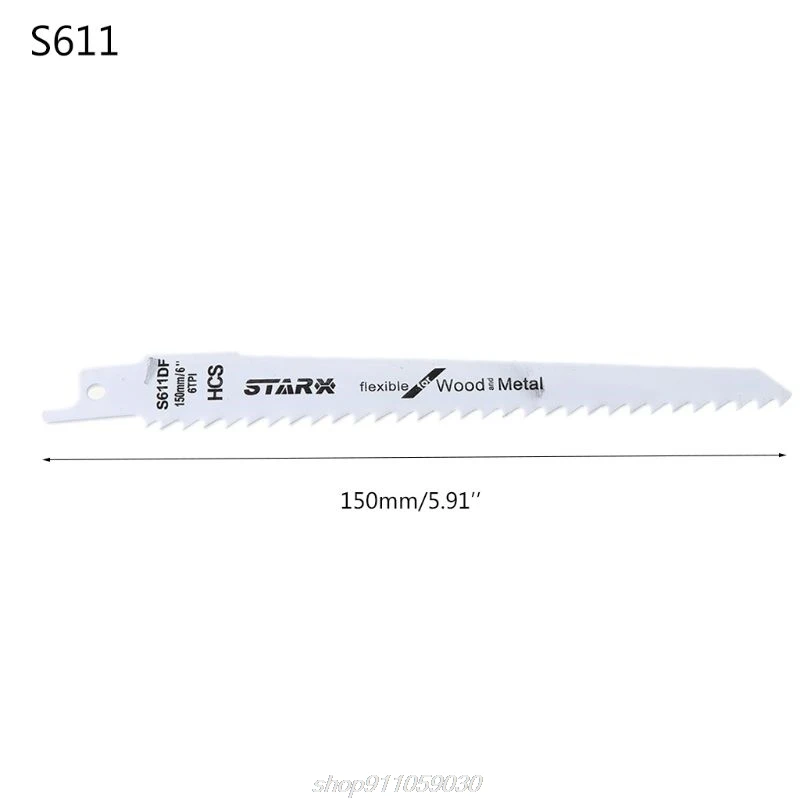 

High Carbon Steel S611DF 150mm 6" Reciprocating Saw Blade Effective For Cutting Wood Woodworking D11 20 Dropshipping