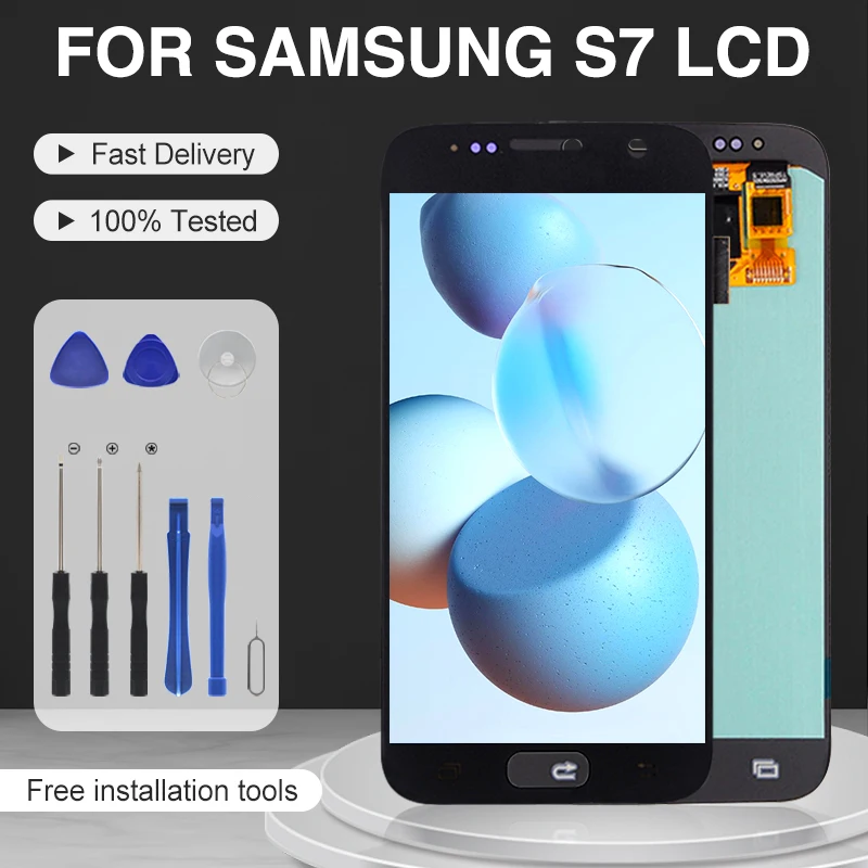 

Catteny G930 дисплей для Samsung Galaxy S7 ЖК-дисплей с сенсорным экраном дигитайзер G930FD G930S G930L G930F сборка с рамкой