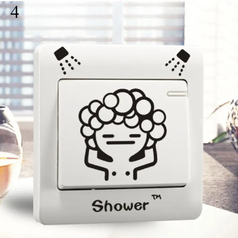 

DIY Switch Stickers Cute Light Bulb Toilet Paper Wall Stickers Home Decoration Bedroom Parlor Decoration