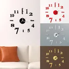 Акриловые зеркальные часы настенные часы 3D DIY настенные наклейки украшение дома гостиная кварцевые иглы настенные часы