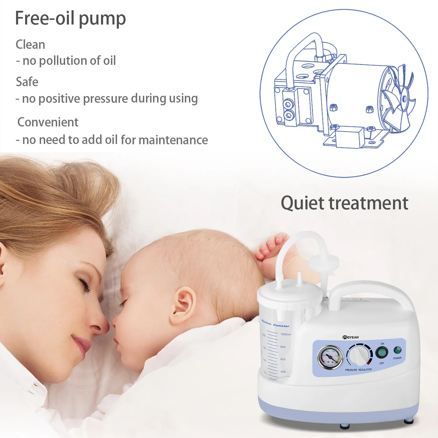 

Sputum Suction Device for Elderly Adults and Children Medical Household Portable Automatic Suction Suction Machine 220V