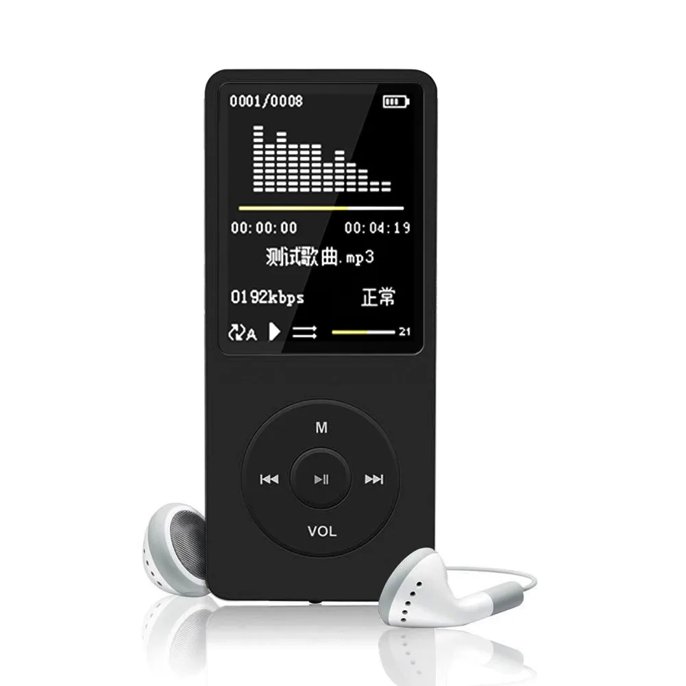 8 ГБ 70 часов воспроизведения MP3 MP4 без потерь Звук Музыкальный плеер FM рекордер TF