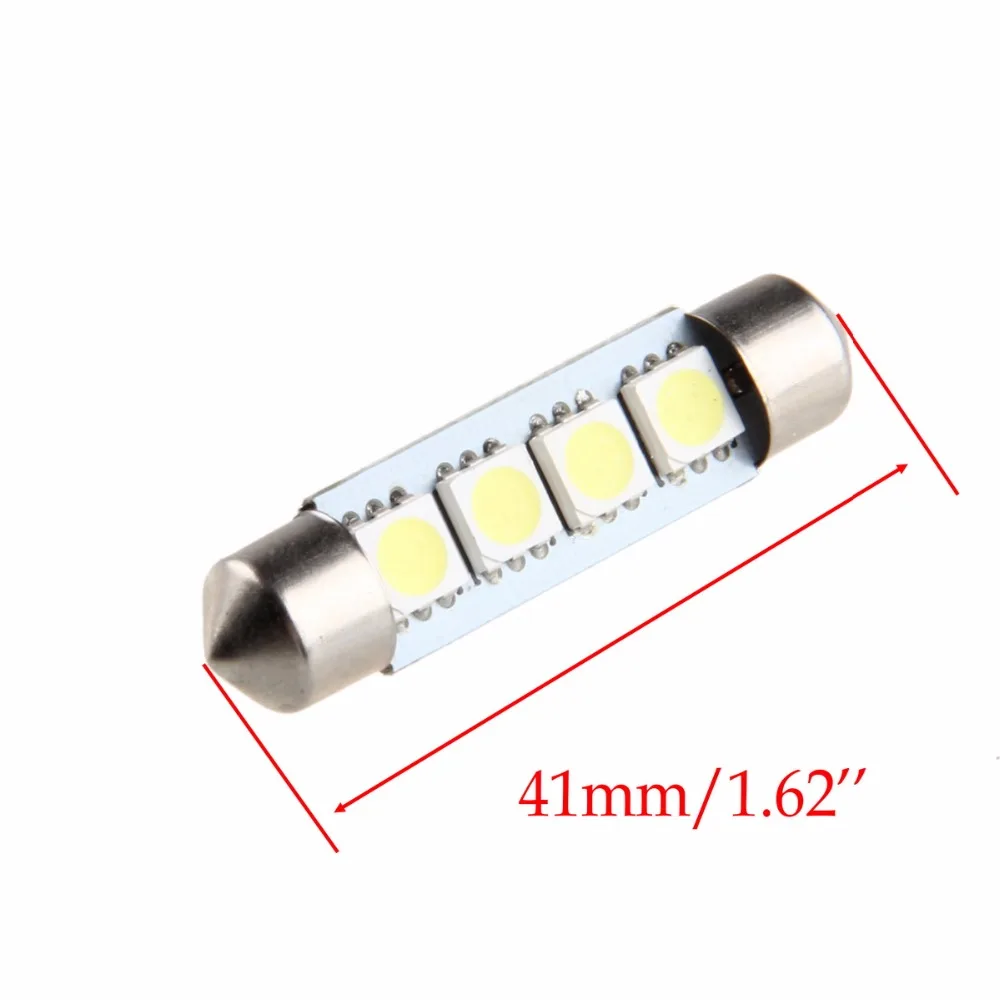 POSSBAY оптовая продажа 4 шт. 5050 41 мм SMD 12 В светодиодные лампы дневного света для