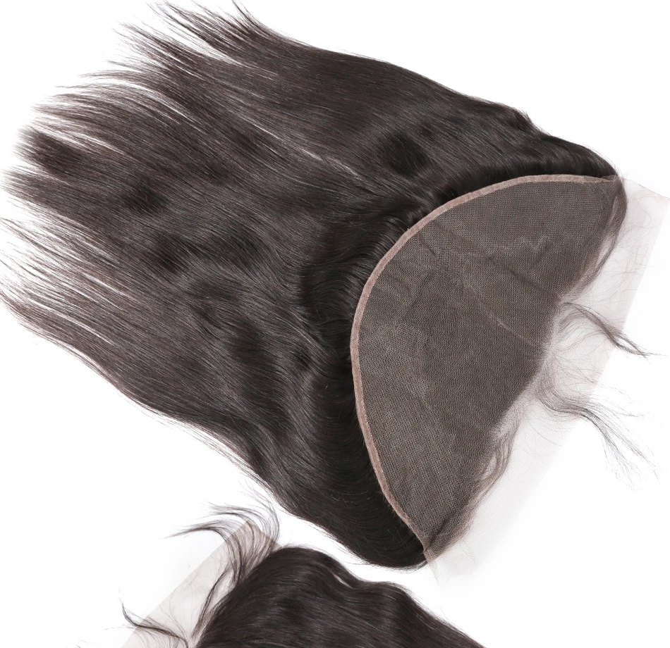 Кудрявые волосы Макс прямые человеческие кружева спереди Закрытие с волосами