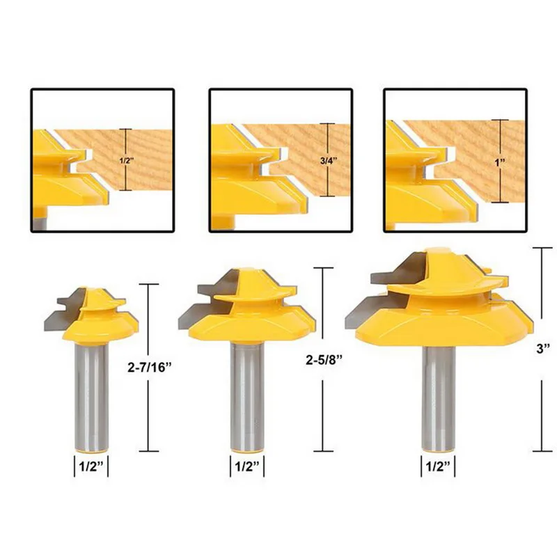 1 шт. фреза 1/4*1-3/8 1/2*2 1/4*2 1/4*1 хвостовик из углеродистой стали для резца дерева