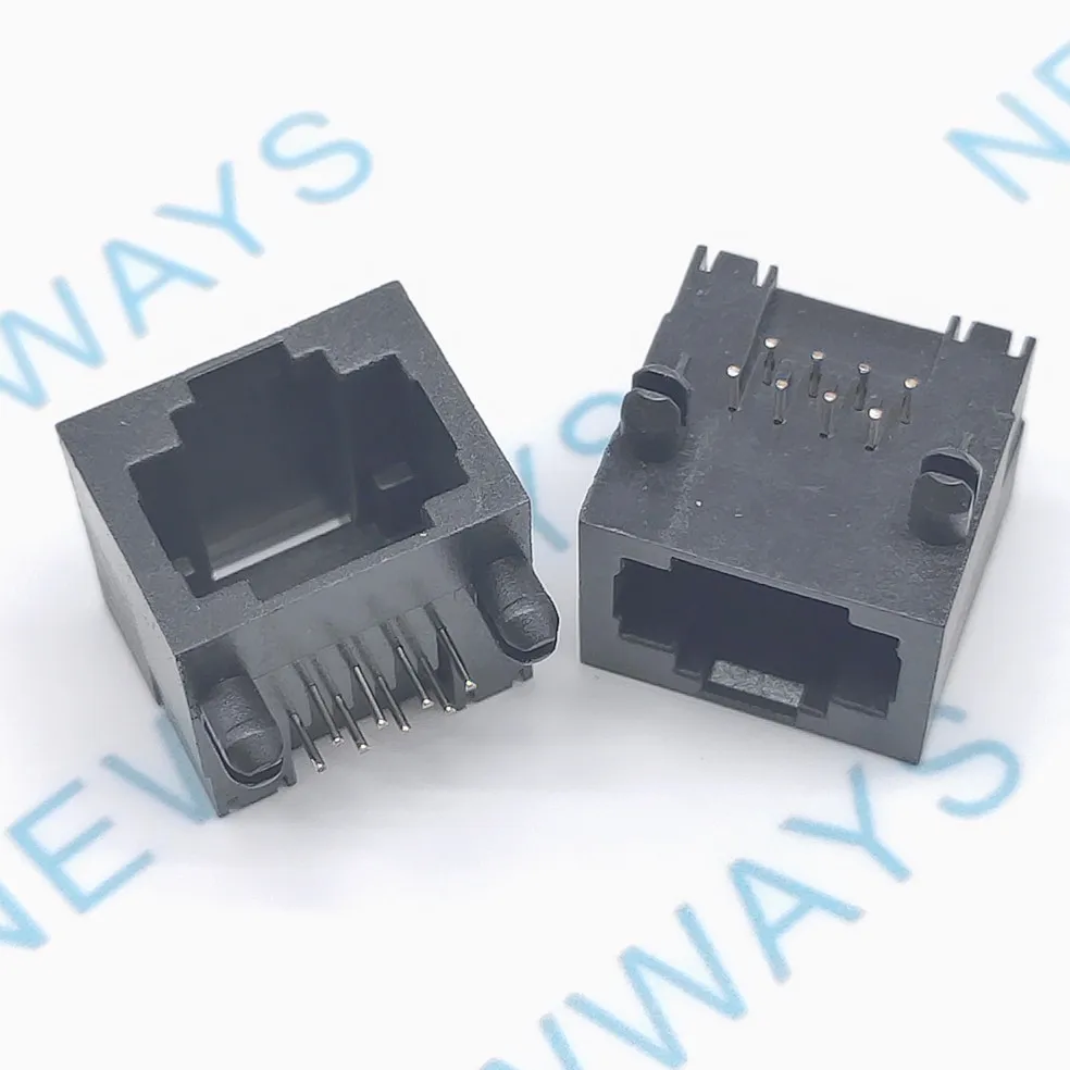 50 шт./лот все пластиковые без лампы сетевой интерфейс Rj45 гнездо 8P8C Кабельный