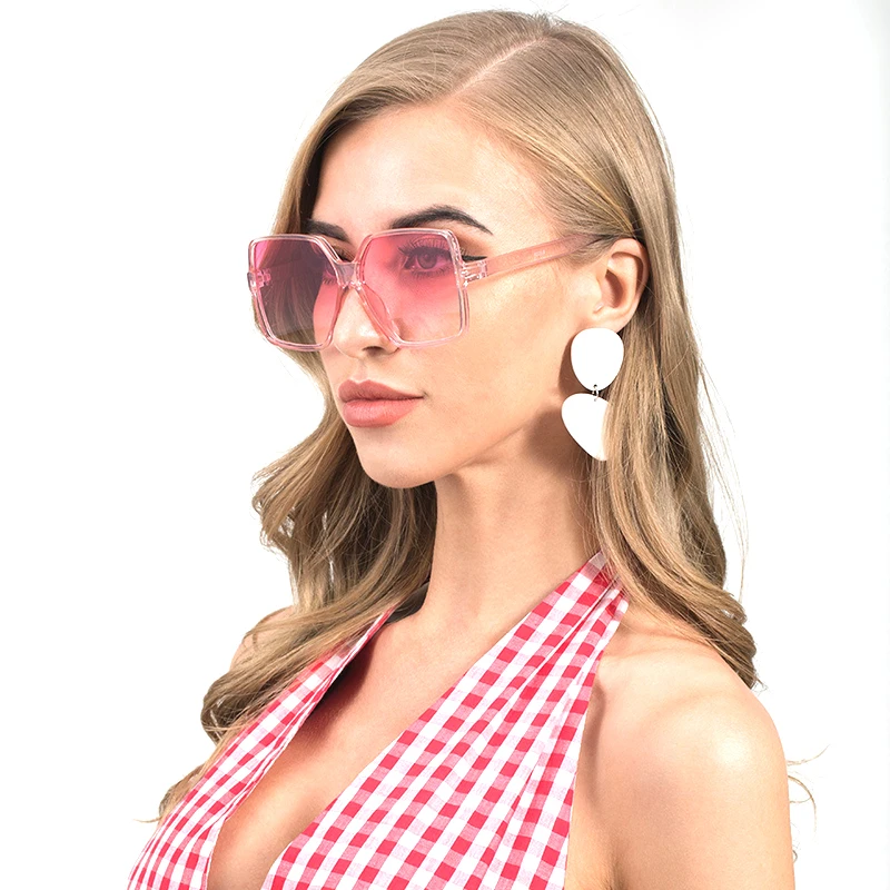 

Vintage Oversize Square Sunglasses Women Brand Big Frame Men Sun Glasses Black Fashion Gradient Female lunette de soleil femme