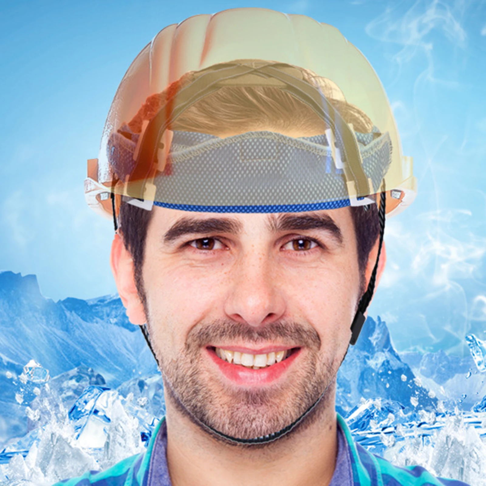 Охлаждение PVA холодная ткань твердый головной убор Sweatband лайнер полоса холодное