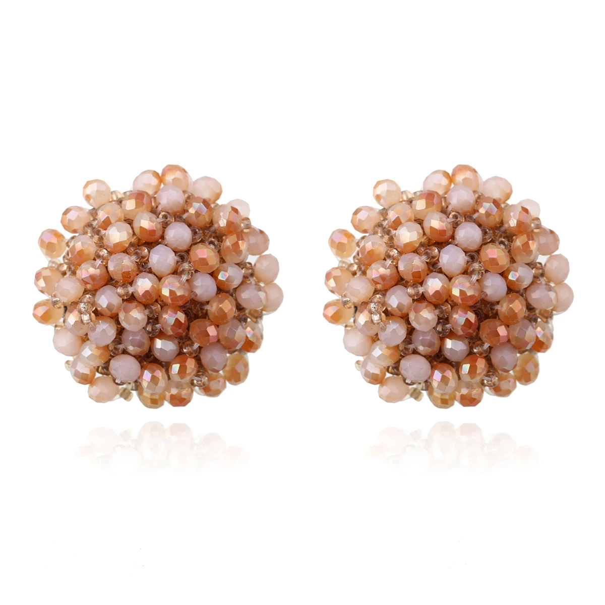 Ха ха и Тото модные красочные серьги гвоздики с кристаллами для девочек женские