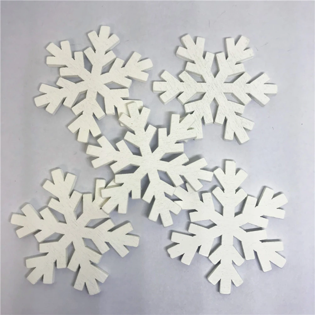 20 шт. Рождественские декоративные снежинки деревянные украшения деревянная
