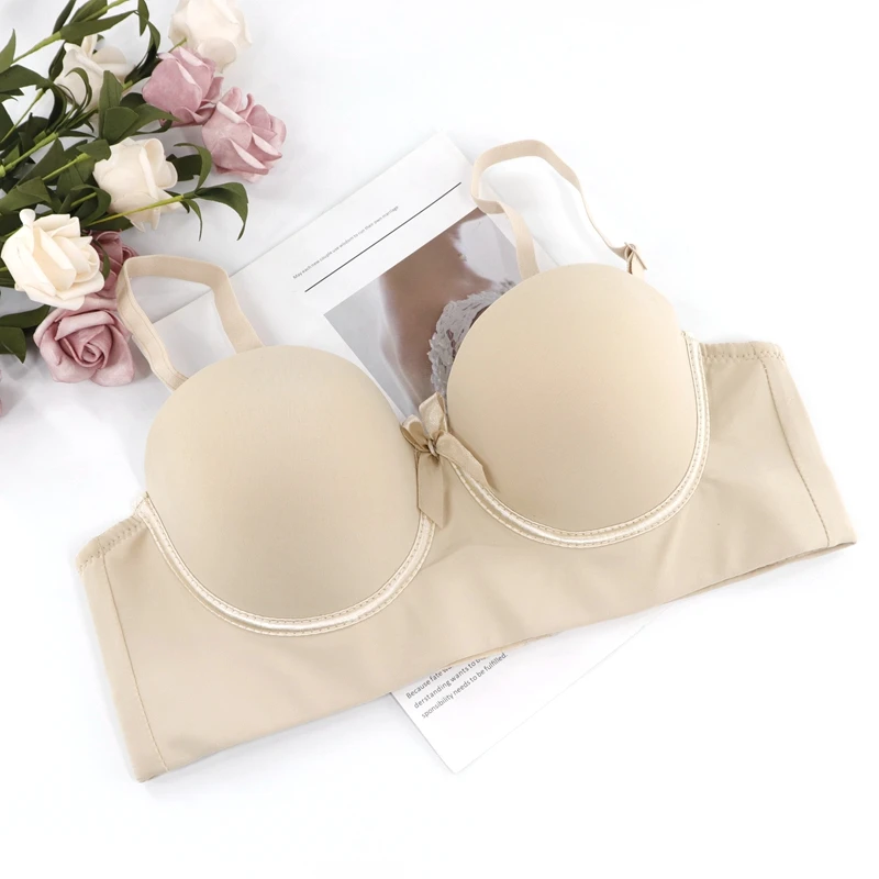Beauwear цельный бюстгальтер без бретелек для свадебного платья пуш-ап сексуальное женское нижнее белье гладкий невидимый бюстгальтер нижнее белье без подкладки