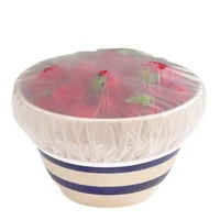 100pcs elastic food storage covers plastic wrap colorful bowl cover dish plate pe transparent disposable covers
