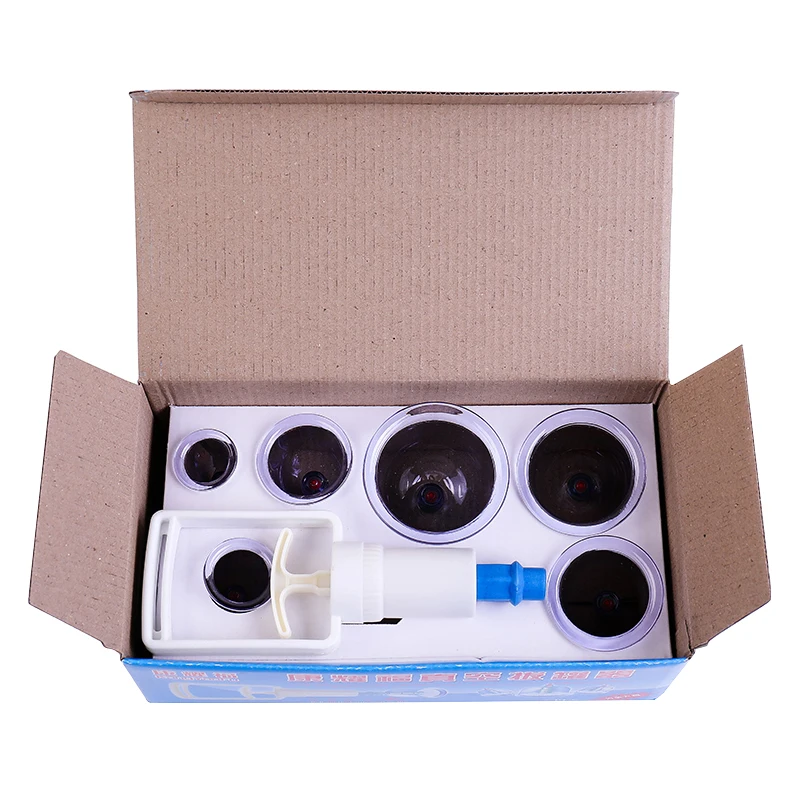 

6 PCS Vacuum Cupping Set Chinese Medical Cupping Cups Cans Suction Cup Therapy Back Body Detox Massage Anti Cellulite Massager