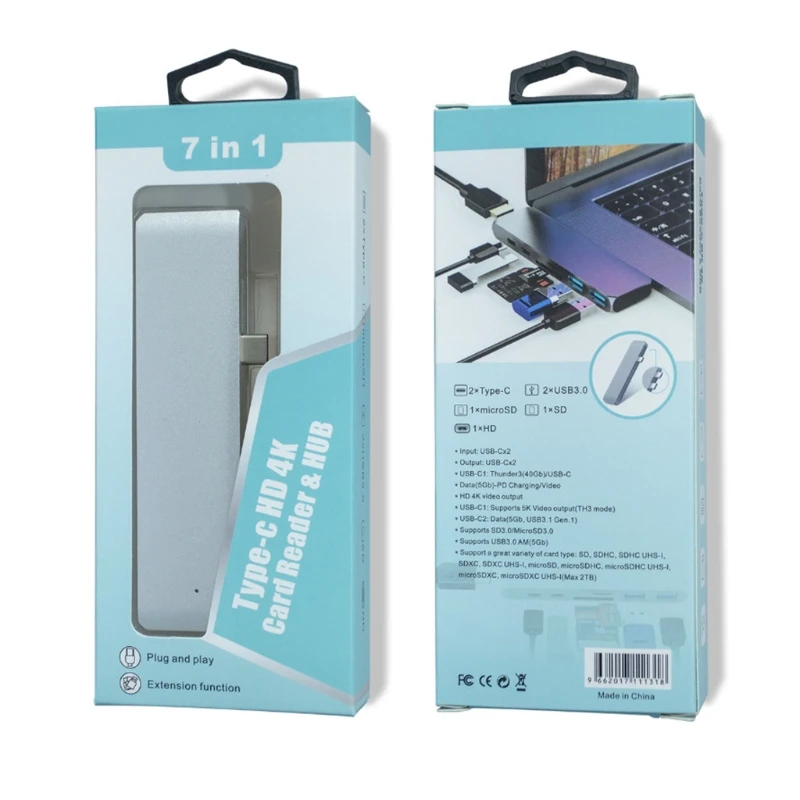 

Высокоскоростная передача 69HA, Разветвитель USB 3,1 с двумя портами USB 3,1 и одним портом для зарядки, для ноутбука