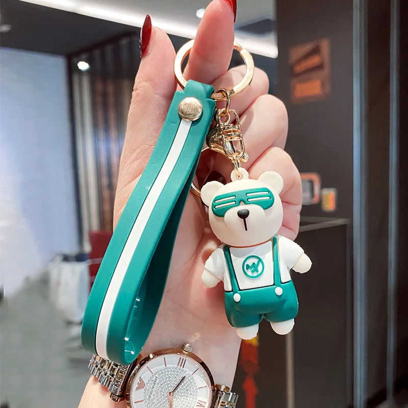 С милым медвежонком кофейного Модель брелок для молодых мужчин и женщин ухода за