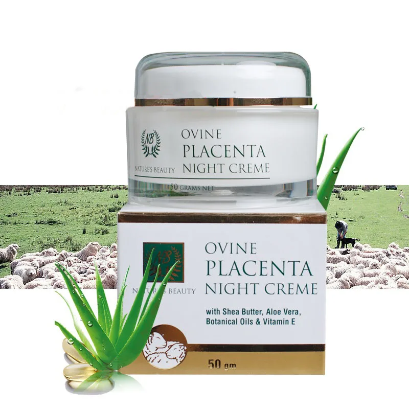 Новозеландский ночной крем-плацента с овчиной и плацентой 50 г уменьшает