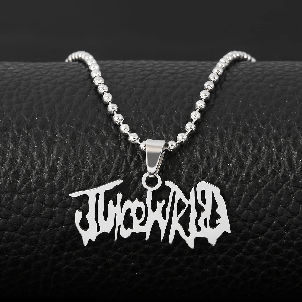 

2022 JUICE Wrld Pendant Necklace Rapper Letter Name Chain Stainless Steel Necklace Fans Memorial Jewelry Gifts femme Mujer