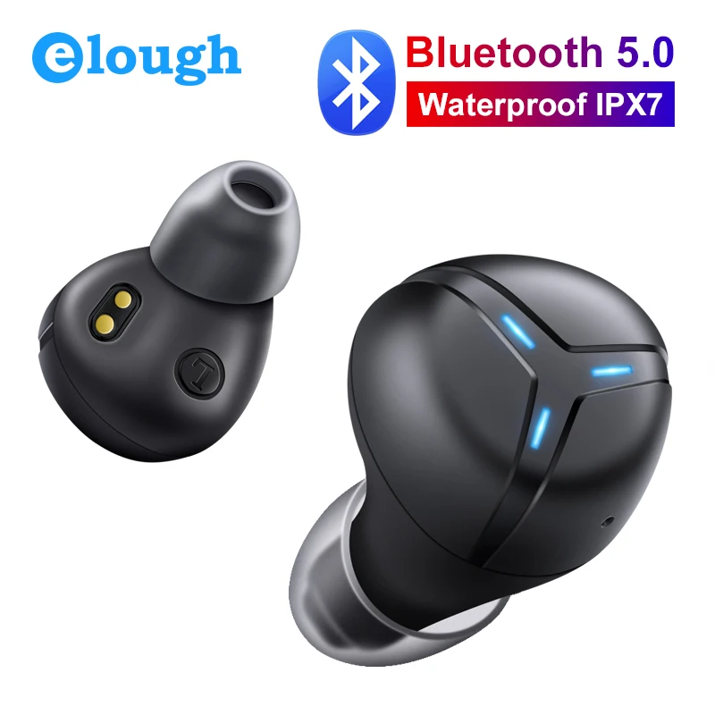 Беспроводные Мини наушники Bluetooth IPX7 водонепроницаемые TWS с микрофоном гарнитура