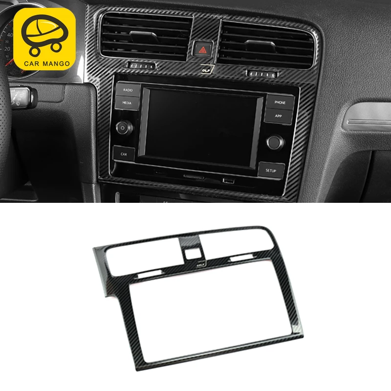 

CARMANGO для Volkswagen Golf 7 7,5 MK7 2013-2017 крышка панели центральной консоли автомобиля хромированная наклейка Рамка аксессуары для интерьера