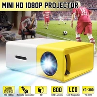hot yg300 pro led mini projector 1080p full hd supported hdmi usb av tf ps4 portable home media player