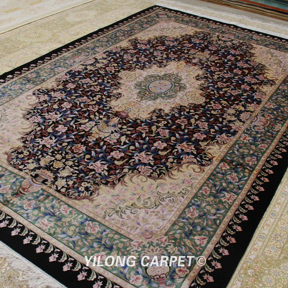 YILONG 6'x10' восточные тавризский ковер персидкий шелковый ручной вязки коврик
