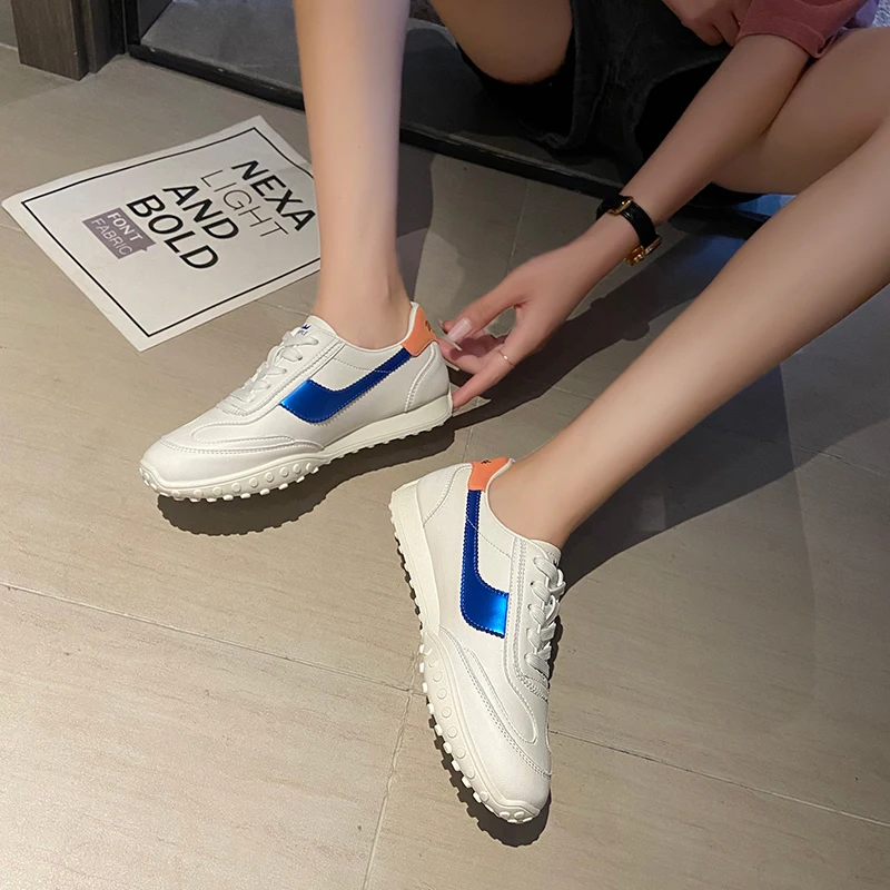 

2021 Summer New Flat Low-heeled Women's Board Shoes White Shoes Student Board Shoes Casual Shoes Women's Shoes