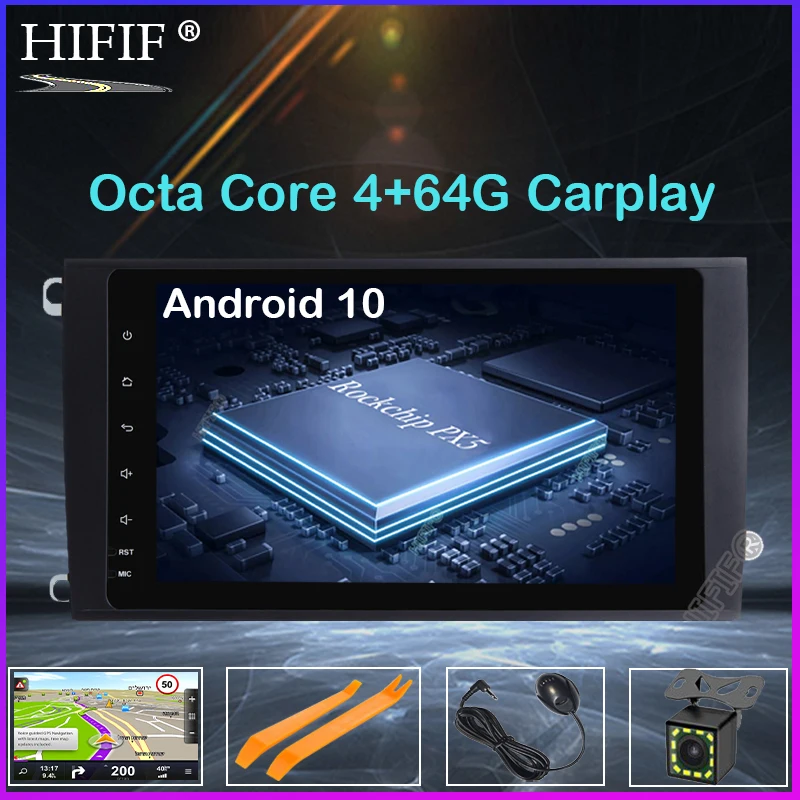 DSP Android 10 автомобильное радио для Porsche Cayenne 2003 2004 2005 2006 2007 2008 2009 2010 с восьмиядерным