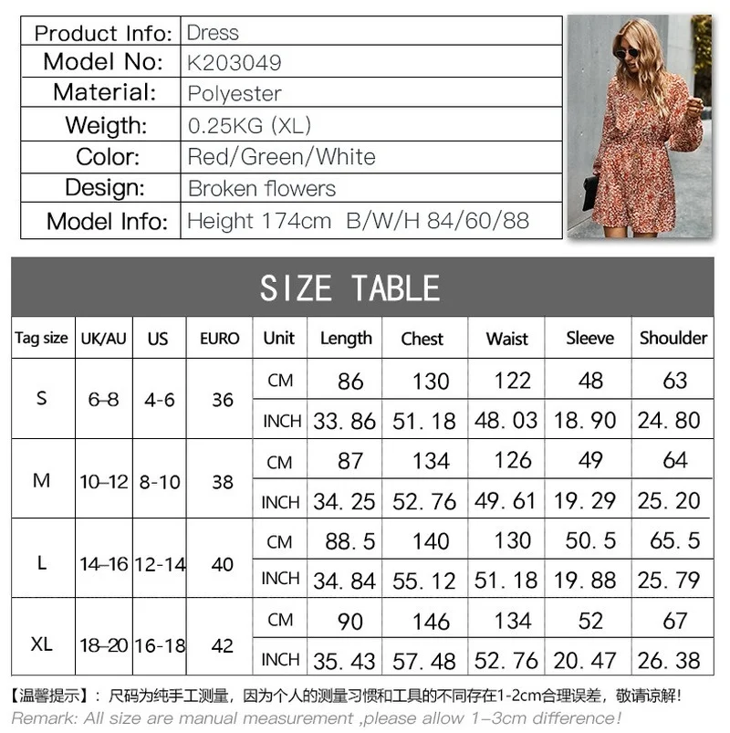 

Deenor Floral Print V Neck Women Dress Button Long Sleeve A-line Dress Loose Lace Up Holiday Spring Summer Midi Dress Ladies