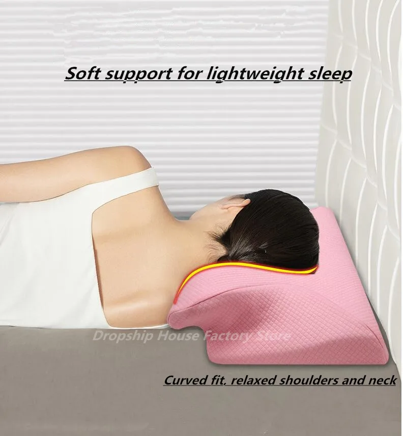 Memory Foam Pillow Bedding Orthopedic Pillow Shaped Neck Protection Slow Rebound Cervical For Neck Pain Relax Sleep Home Textile