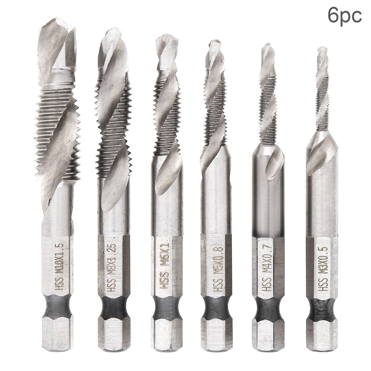 Набор сверл с шестигранным хвостовиком 6 шт./лот из быстрорежущей стали