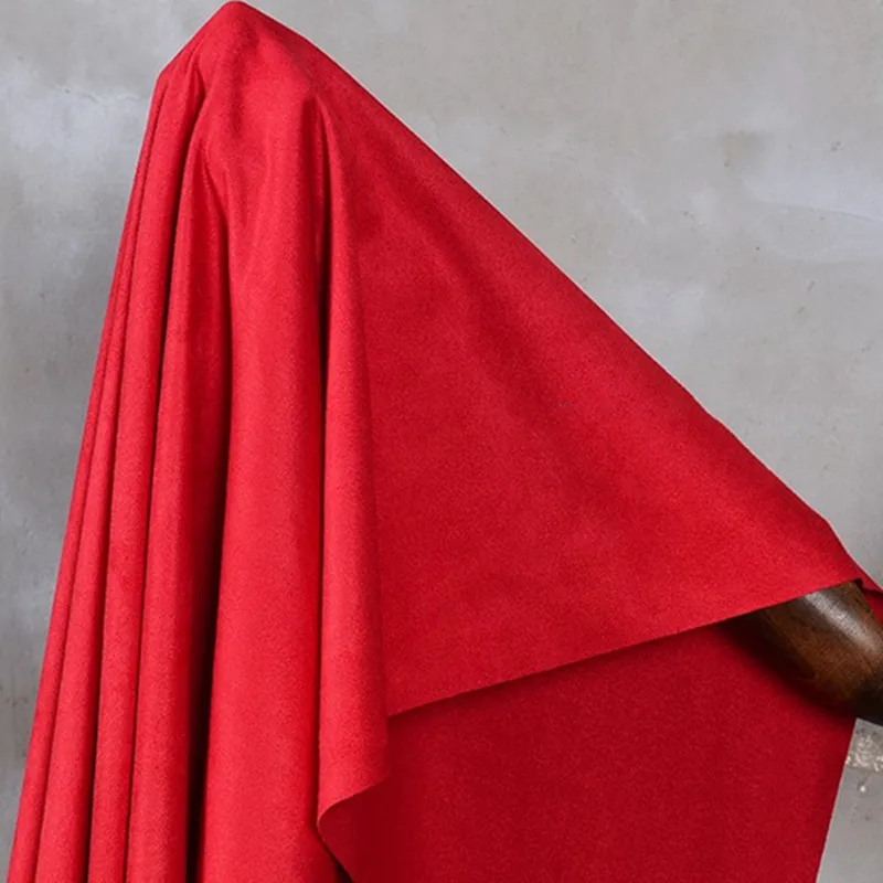 Красная односторонняя ткань ручной работы сделай сам для одежды Мягкая матовая