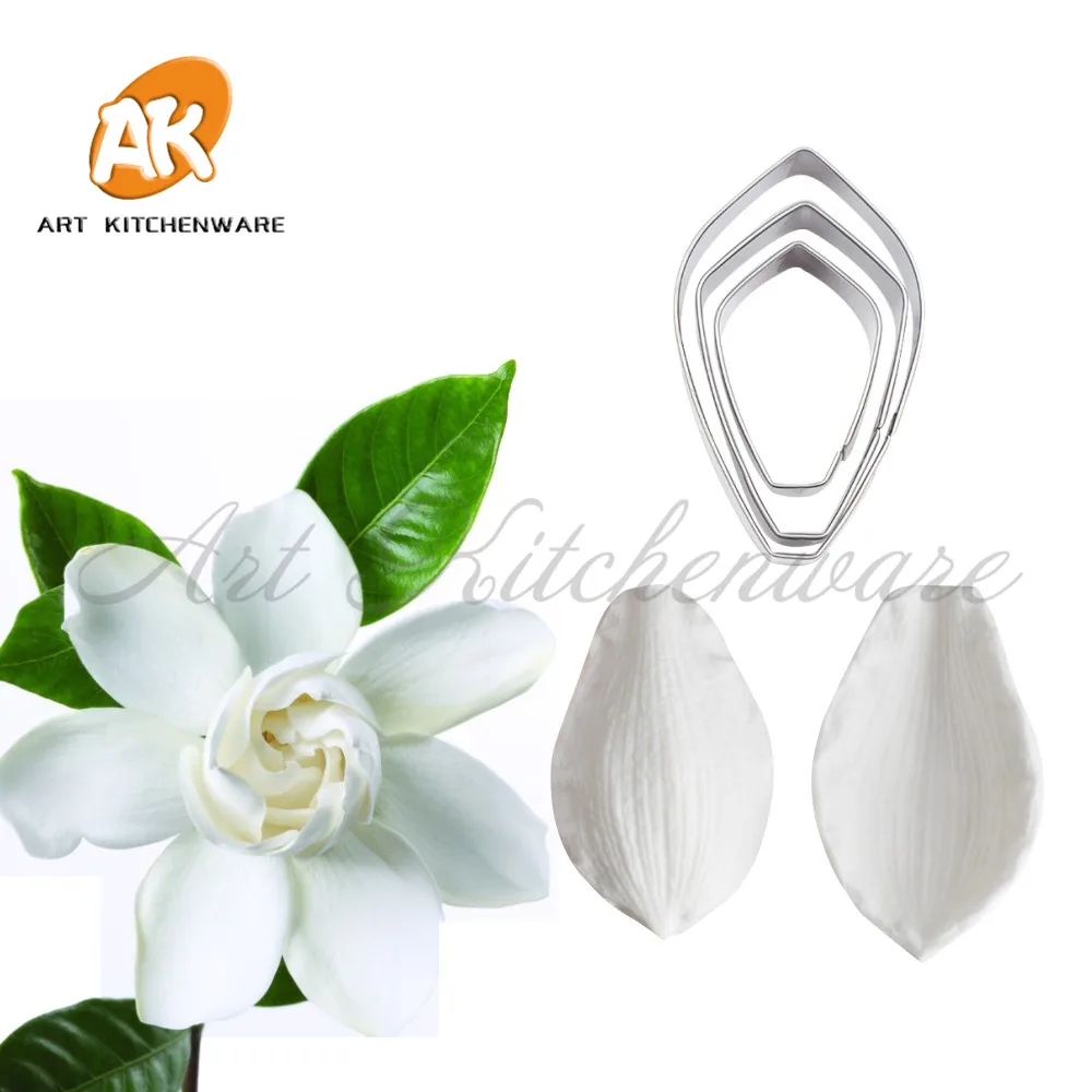 

5 шт./компл., силиконовая форма в виде лепестков гардении, «сделай сам» для цветов из мастики, глина, сахар, форма для рукоделия, инструменты д...