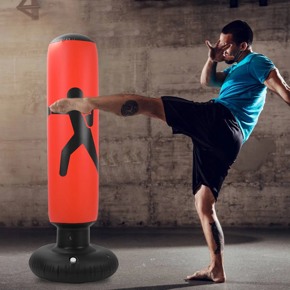 

Fitness Punching Bag Inflatable Punching Bag Stand Boxing Bag Toy Indoor Punching Tower Bag Training Pressure Relief Exercise