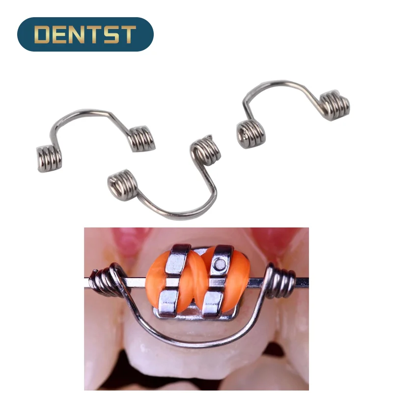 

Dentst 10Pcs/bag Dental Orthodontic Universal Torque spring Orthodontic Spring Single Anterior Teeth Torque Rectangular Springs