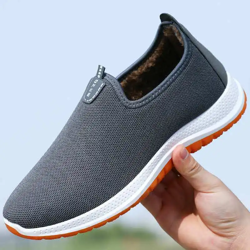 

velvet step old Beijing cloth shoes men and women warm soft-soled shoes
