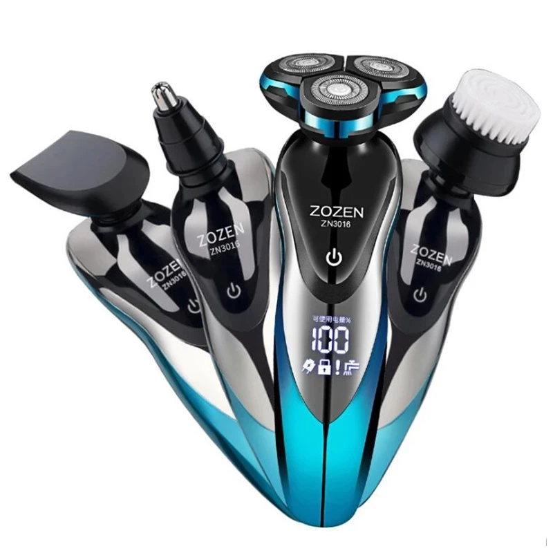 

LED Display Electric Shaver Rechargeable Electric Beard Trimmer Shaving Machine for Men Beard Razor Wet-Dry Dual Use Washable