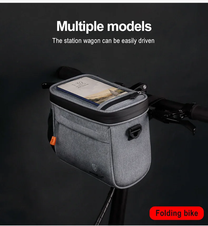 Multifunctional Bicycle Handlebar Bag Large Capacity MTB Bike Storage Bag Phone Touchscreen Bag Front Frame Trunk Pannier XA114Q