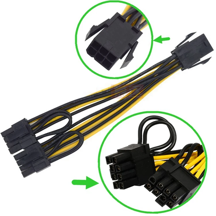 1 шт. Molex 6-контактный разъем PCI Express zu 2 x PCIe 8 (6 + 2) ШТЫРЬКОВАЯ графическая карта
