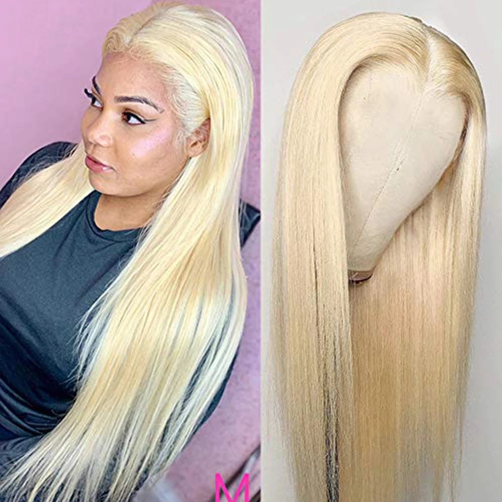 

613 медовый блонд Remy бразильский прямой 13х1 кружевной пробор парик из человеческих волос 28 дюймов, с подсветкой T часть кружевные парики для ч...