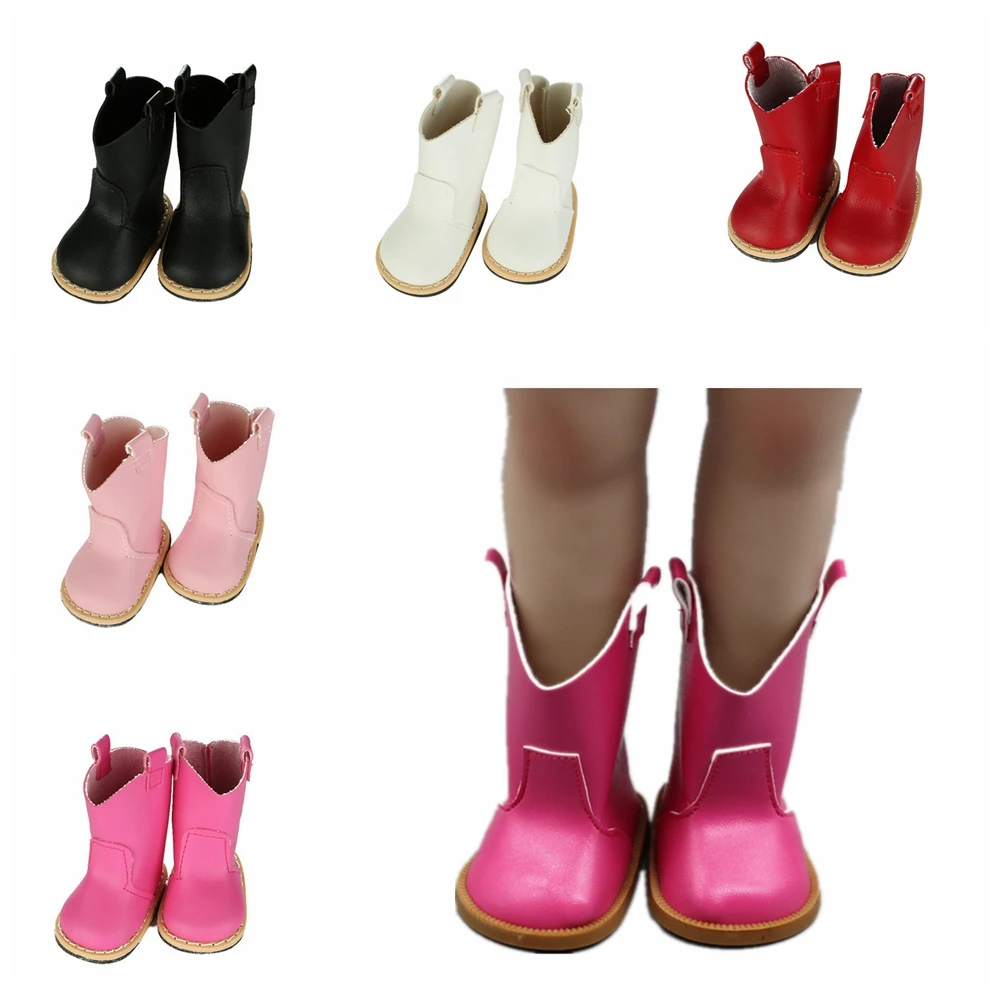 

Doll Boot A New Style Of PU Leather Shoes, Canvas Shoes For The 18-Inch American Doll Girl's gift Mini doll toy accessories