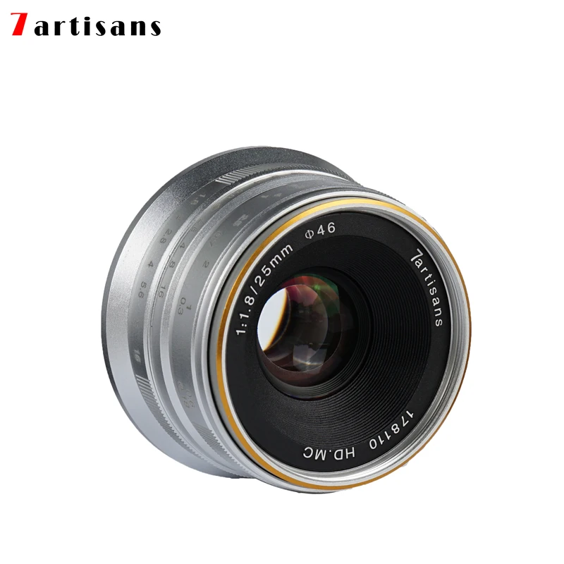 Объектив 7artisans 25 мм f1.8 Prime для беззеркальной камеры MILC Sony E-Mount Canon EOS-M Micro 4/3 FUJI FX Camera s