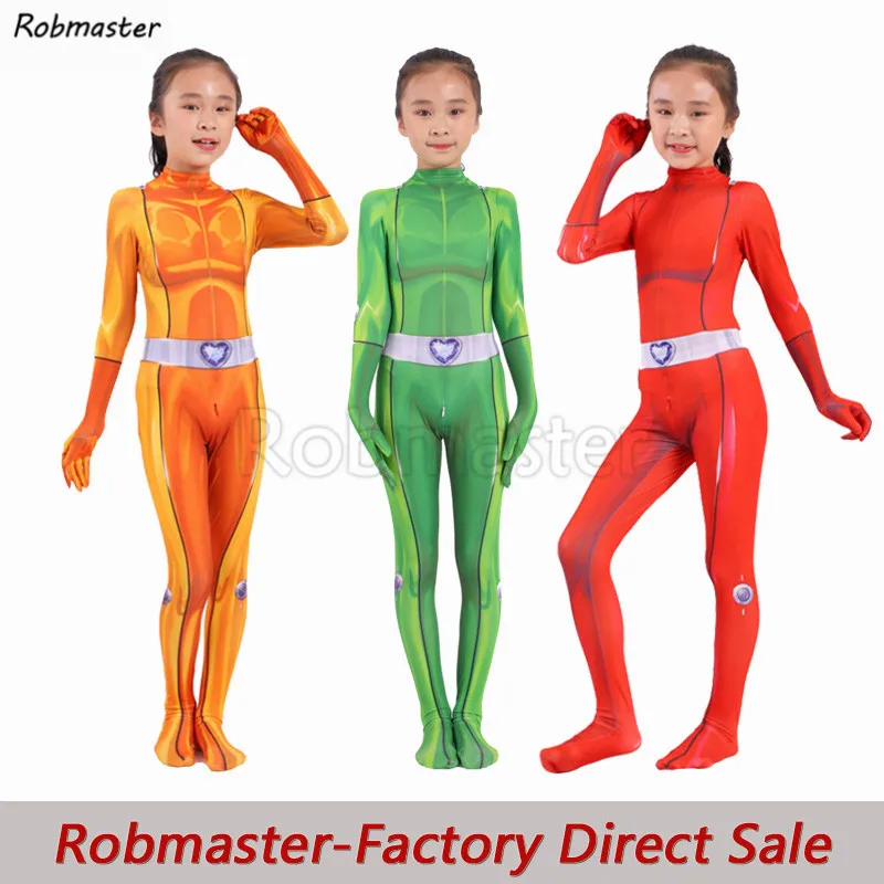 Детский костюм для косплея аниме полностью спайз боди Зентаи с принтом клевера