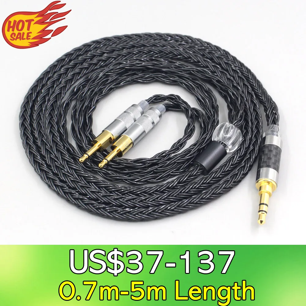 

LN007428 16 Core 7N OCC Black Braided Earphone Cable For Sennheiser HD700 Headphone 2.5mm pin