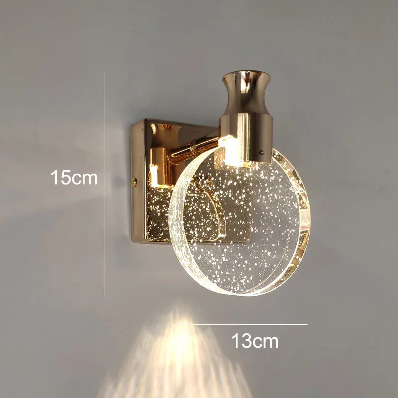 Хрустальная настенная лампа для спальни прикроватное настенное бра