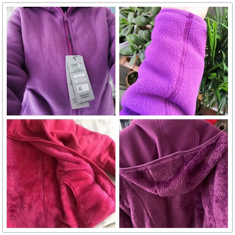 Мужская и Женская флисовая куртка коралловый бархатный двусторонний теплый