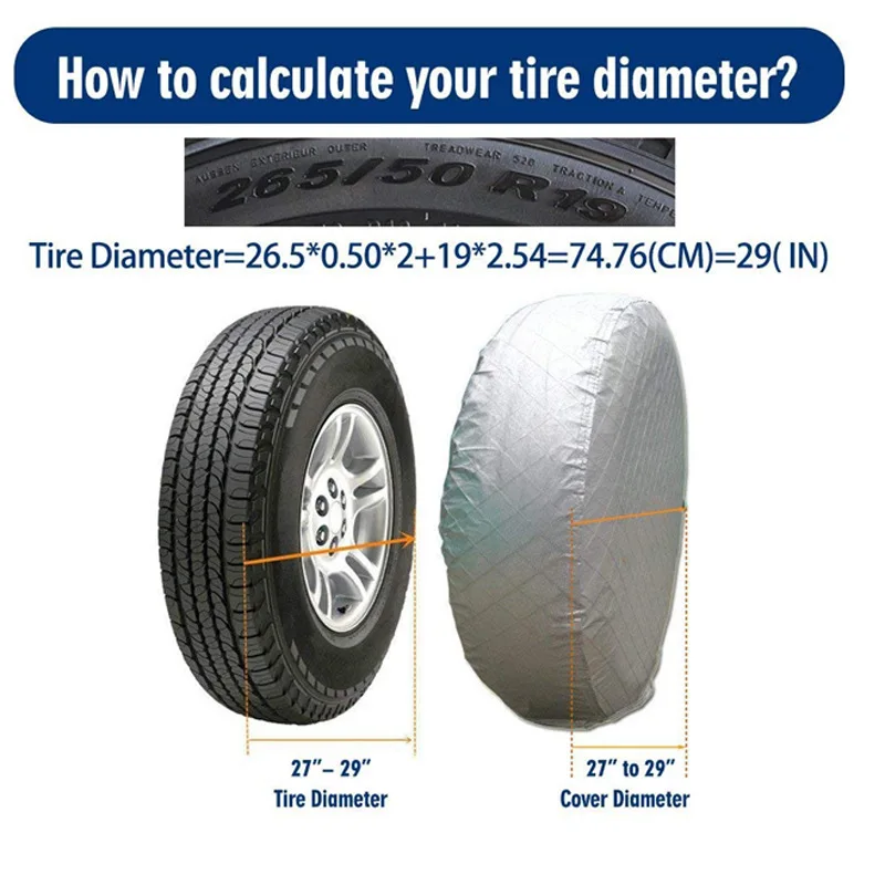 4 шт./компл. 27 дюймовые Чехлы для шин чехол сумка хранения автомобильных Шин