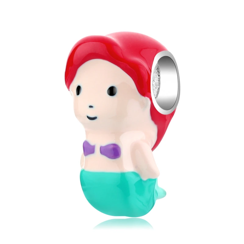 

Эксклюзивные эмалированные серебряные бусины в стиле глубоководной русалки, аксессуары для ювелирных изделий, для изготовления очаровате...