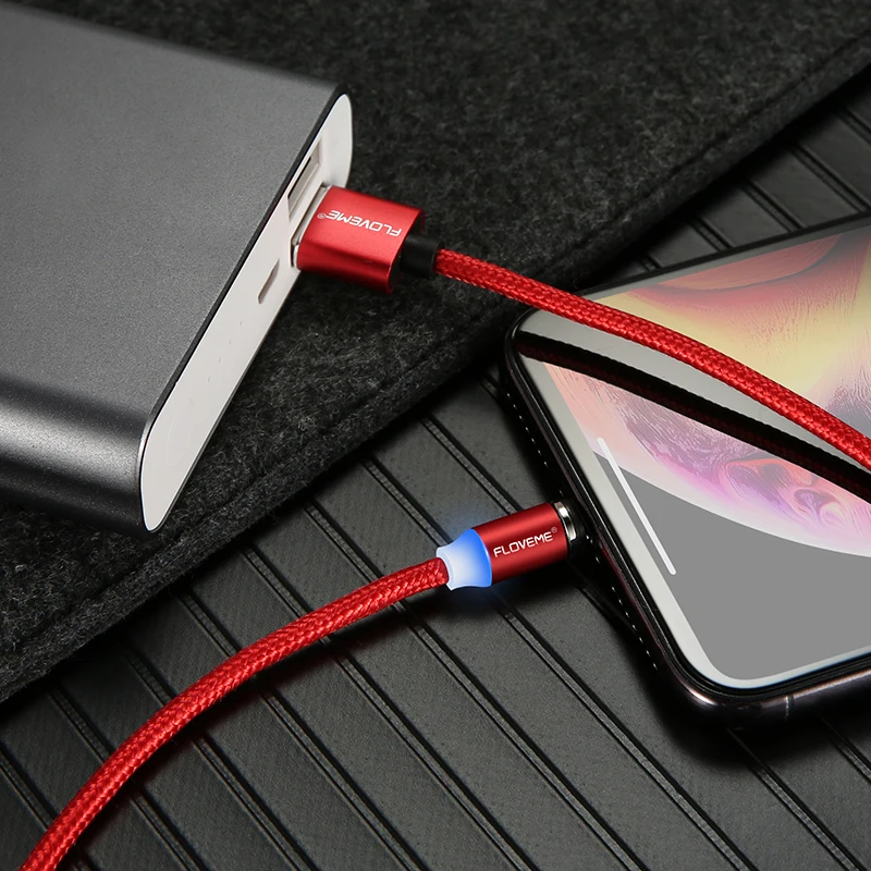 Магнитный кабель микро USB С FLOVEME для быстрой зарядки 2 А iPhone Samsung|Кабели мобильных